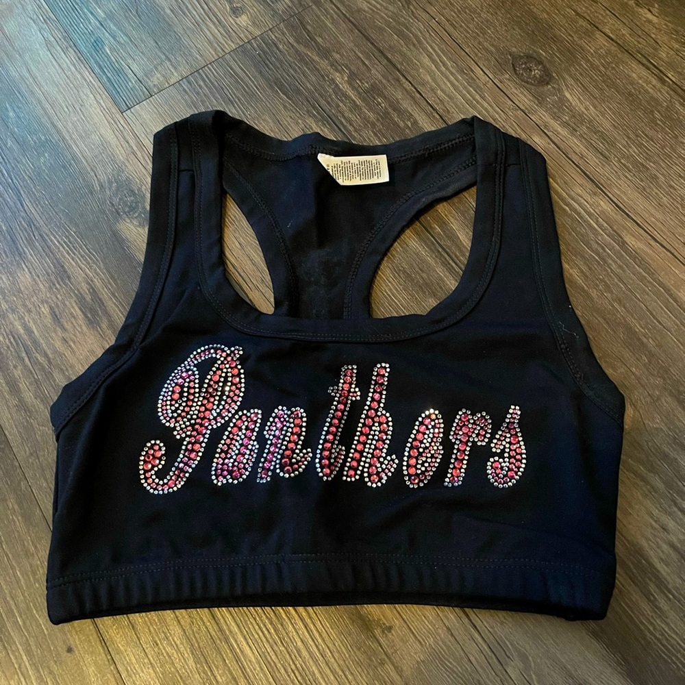Cheer athletics panthers sports bra